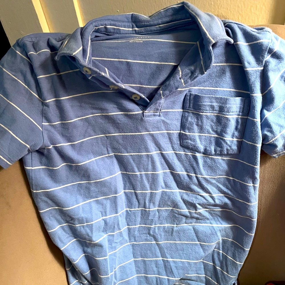 Blue and white boys polo shirt size 10-12, Charter Club